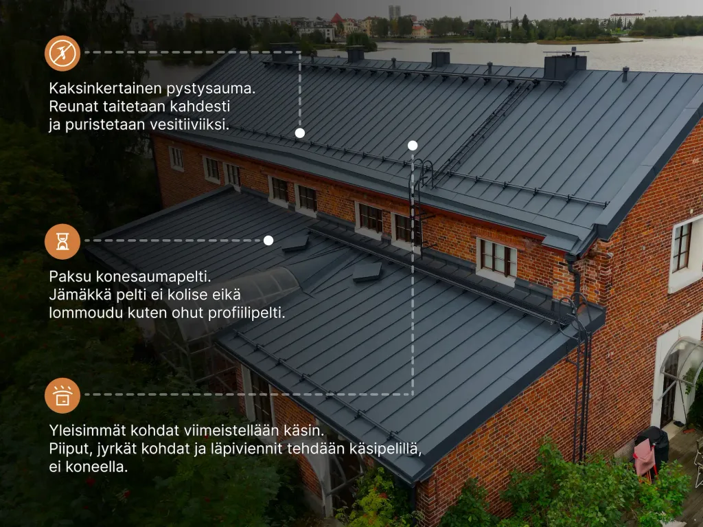 Konesaumakaton rakenne